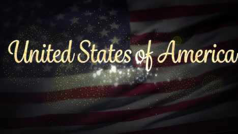 Animación-Del-Texto-De-Los-Estados-Unidos-De-América-Sobre-La-Bandera-De-Los-Estados-Unidos-De-América