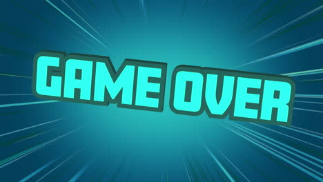Animation-of-game-over-green-text-moving-on-green-background