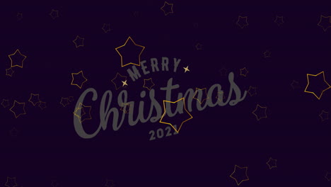 Animation-of-merry-christmas-2021-text-over-fireworks-exploding-against-golden-stars-falling