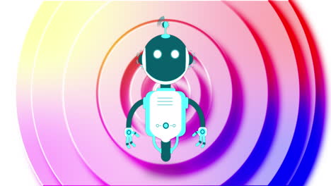 Animation-of-ai-chat-bot-over-colourful-circles-background