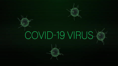 Animation-Des-Covid-19-Virustextes-über-Viruszellen