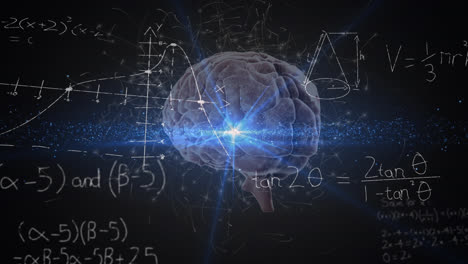 Animation-of-human-brain-and-mathematical-equations