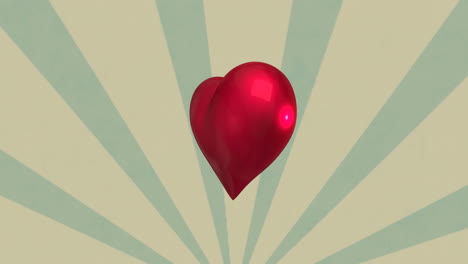 Animation-Eines-Sich-Drehenden-Roten-Herzsymbols-Vor-Grauem-Radialen-Hintergrund