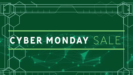 Animation-of-cyber-monday-sale-text-over-connections