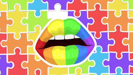 Animation-of-rainbow-lips-over-rainbow-puzzle
