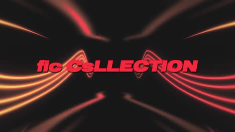 Animation-of-new-collection-text-over-moving-neon-shapes