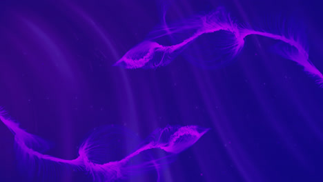 Animation-of-digital-waves-moving-against-textured-purple-background-with-copy-space