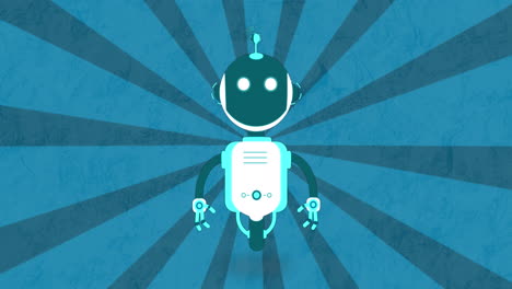 Animation-Eines-KI-Chatbots-Auf-Blauem-Streifenhintergrund