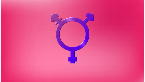 Animation-of-transgender-symbol-over-pink-background