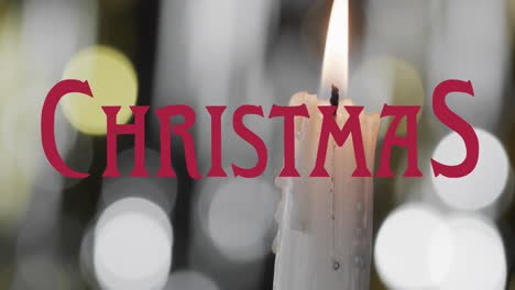 Animation-Von-Weihnachtstext-über-Brennenden-Kerzen-Im-Hintergrund
