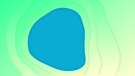 Animation-of-gradient-green-waves-moving-on-blue-background