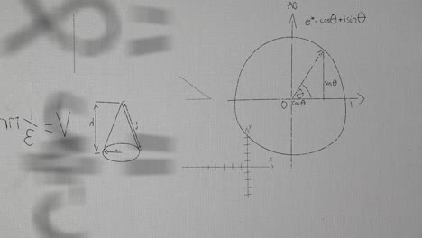 Animation-of-mathematical-equations-on-white-background