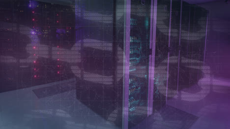 Animation-of-blockchains-over-illuminated-server-rack-in-server-room