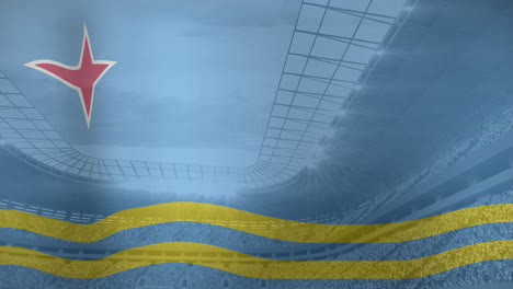 Animation-of-flag-of-aruba-over-sports-stadium