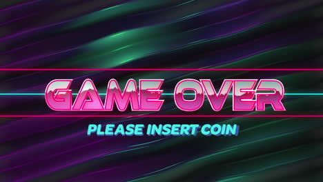 Animation-of-game-over-text-banner-against-gradient-light-trails-on-black-background