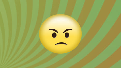 Animation-Eines-Wütenden-Emoji-Symbols-über-Sich-Drehenden-Streifen