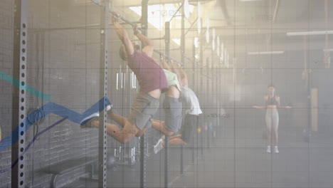 Animation-of-graph-processing-data-over-diverse-group-cross-training-on-pull-up-bars-and-rope-at-gym