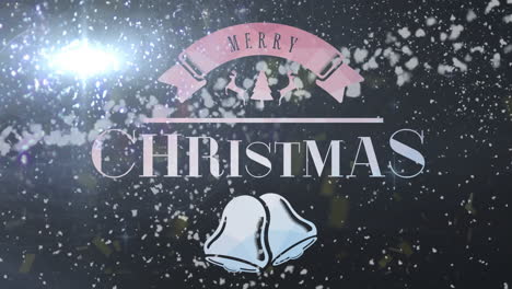 Animation-of-merry-christmas-text-over-snow-and-christmas-decorations