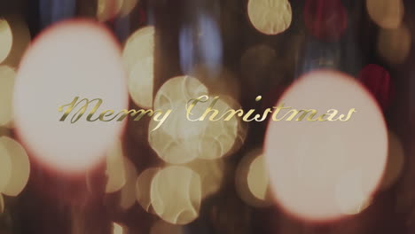Animation-of-merry-christmas-text-over-yellow-spots-of-light-background