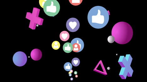 Animation-of-social-media-like-and-love-icons-over-black-background