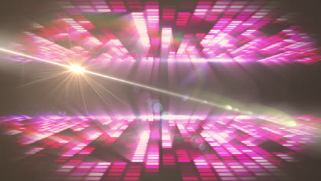 Animation-Fallender-Leuchtender-Rosa-Lichter-Auf-Dunklem-Hintergrund