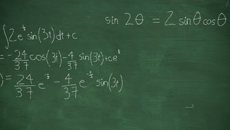 Animation-Mathematischer-Gleichungen-Auf-Grünem-Hintergrund