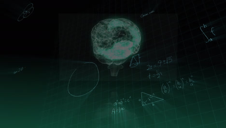 Animation-of-mathematical-equations-and-data-processing-over-human-brain