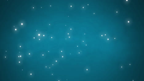 Blinkende-Weiße-Weihnachtslichtpartikel-Bewegen-Sich-über-Blauen-Hintergrund