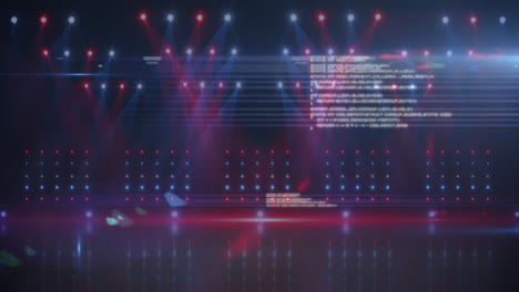 Animation-of-data-processing-over-shining-light-beams-on-stage-at-music-concert