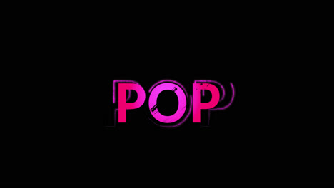 Animation-of-pop-text-on-black-background