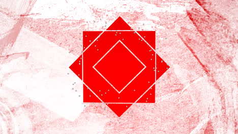 Animation-Eines-Roten-Musters-In-Schleife-Auf-Rotem-Und-Weißem-Hintergrund