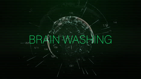 Animation-of-brain-washing-text-over-globe