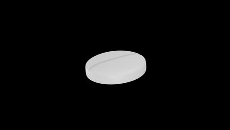 Animation-of-floating-pill-on-black-background
