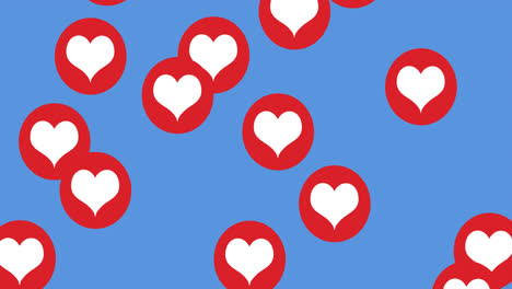 Animation-of-hearts-floating-over-blue-background