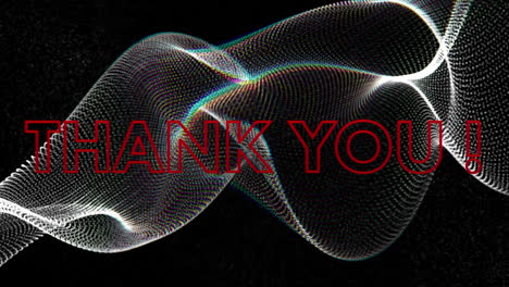 Animation-Abstrakter-Roter-Formen-über-Einem-Dankeschön-Textbanner-Vor-Einer-Spiralförmigen-Digitalen-Welle