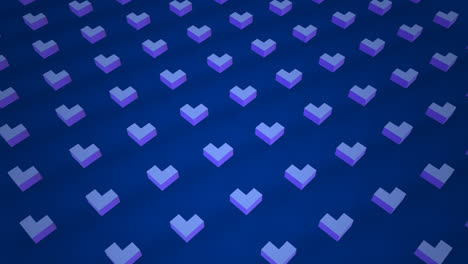 Animation-of-rows-of-purple-pattern-over-blue-background