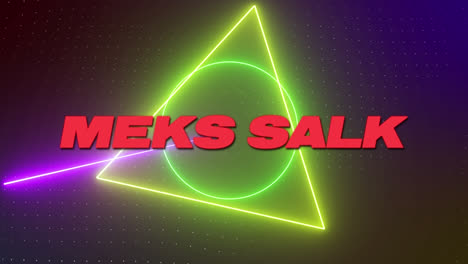 Animation-of-mega-sale-text-over-moving-neon-shapes