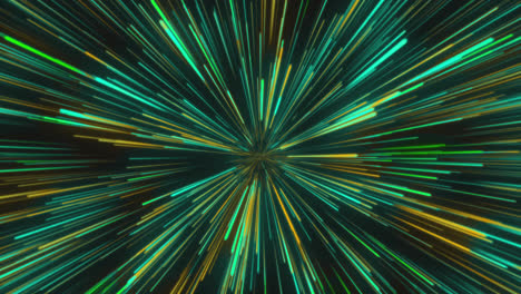 Animation-of-green-light-trails-moving-in-seamless-pattern-against-black-background