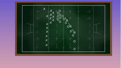 Animation-of-tactical-rugby-game-plan-on-chalkboard