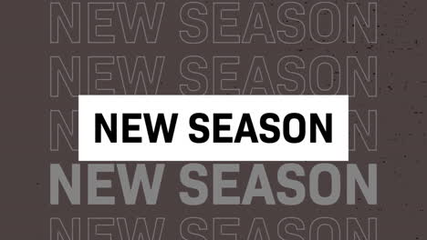 Animation-of-new-season-text-banner-with-pulsating-effect-against-grey-background