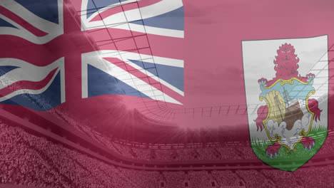 Animation-of-flag-of-bermuda-over-sports-stadium
