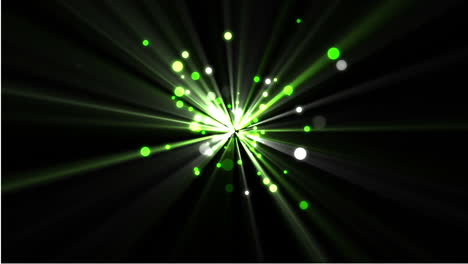 Animatiion-of-glowing-green-spots-of-light-in-seamless-pattern-against-black-background