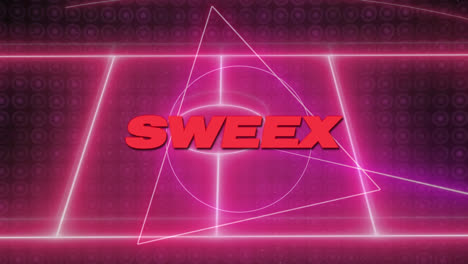 Animation-of-sweet-text-over-moving-neon-stadium