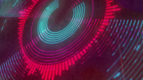Animation-of-spinning-scope-with-neon-music-waves