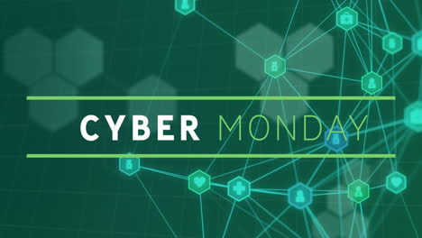 Animation-of-cyber-monday-text-over-connections