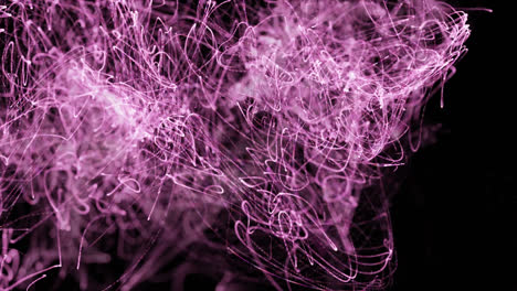 Animation-of-purple-moving-laser-lines-over-black-background
