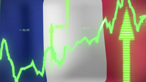 Animation-of-data-processing-over-flag-of-france