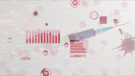 Animation-of-red-multiple-graphs-with-biological-cells-and-medical-structures-over-syringe