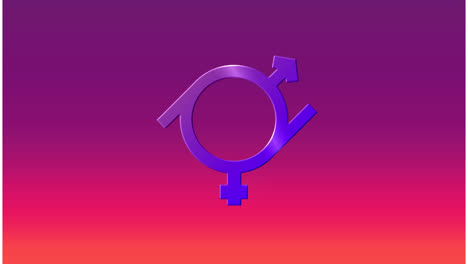 Animation-of-heterosexual-symbol-over-purple-background