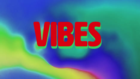Animation-of-vibes-text-in-red-over-blue-and-green-smoke-clouds